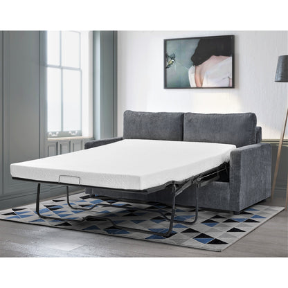 Divano letto Manchester in velluto a coste di poliestere da 70 pollici con braccioli quadrati