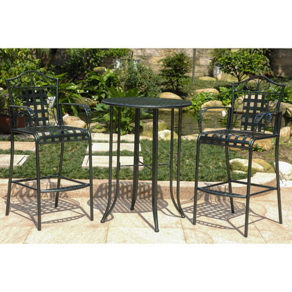 Set da bistrot Mandalay da esterno in ferro, 3 pezzi (set da 3)
