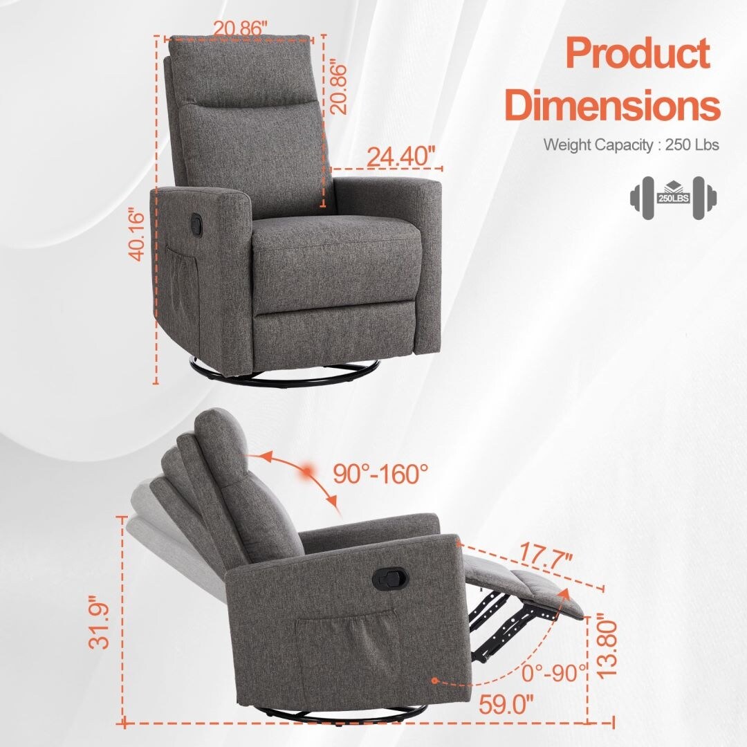 Poltrona reclinabile manuale Winback Single Sofa