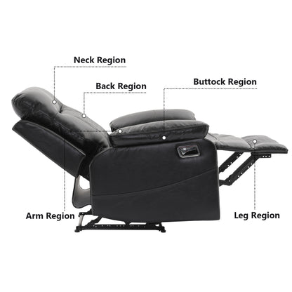 Poltrona reclinabile manuale, comoda poltrona reclinabile singola per soggiorno, camera da letto