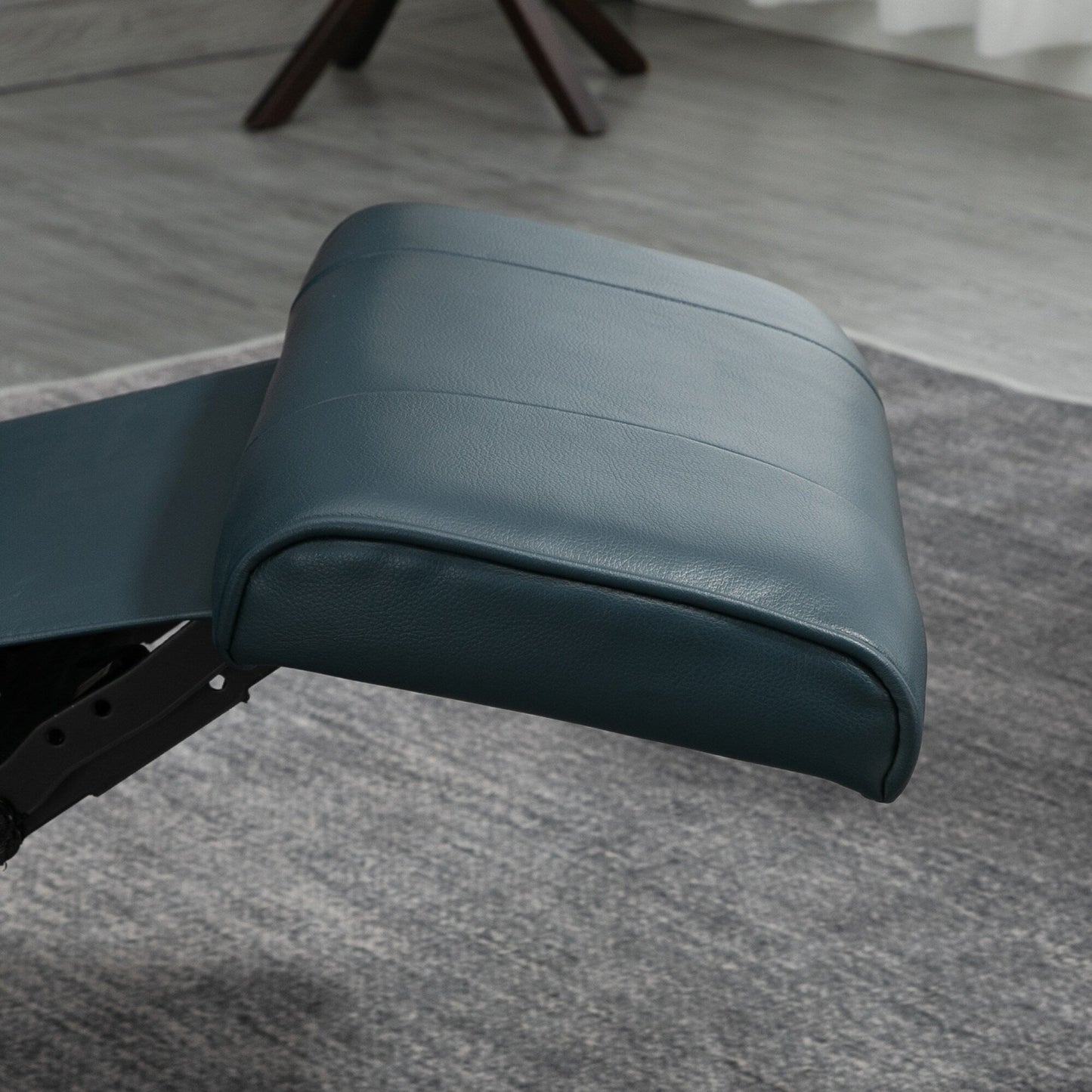 Poltrona reclinabile manuale con base girevole in legno