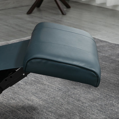 Poltrona reclinabile manuale con base girevole in legno