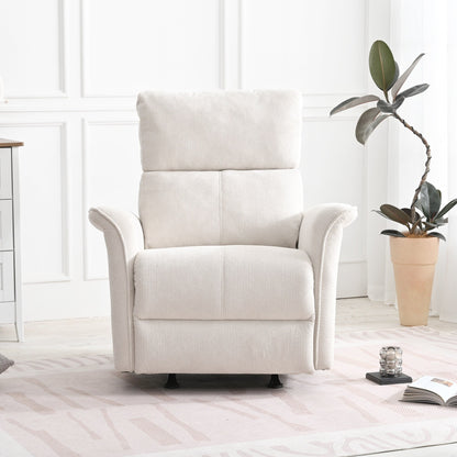 Poltrona reclinabile manuale a dondolo per adulti, poltrona reclinabile manuale a dondolo, poltrona in tessuto per bambini, poltrona reclinabile singola, braccioli larghi