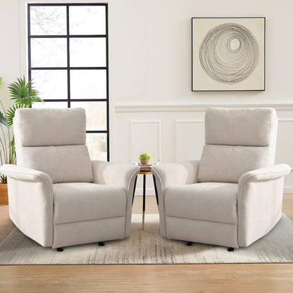 Poltrona reclinabile manuale a dondolo per adulti, poltrona reclinabile manuale a dondolo, poltrona in tessuto per bambini, poltrona reclinabile singola, braccioli larghi