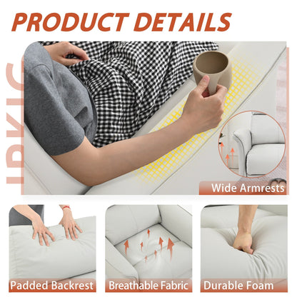 Poltrona reclinabile manuale a dondolo per adulti, poltrona reclinabile manuale a dondolo, poltrona in tessuto per bambini, poltrona reclinabile singola, braccioli larghi