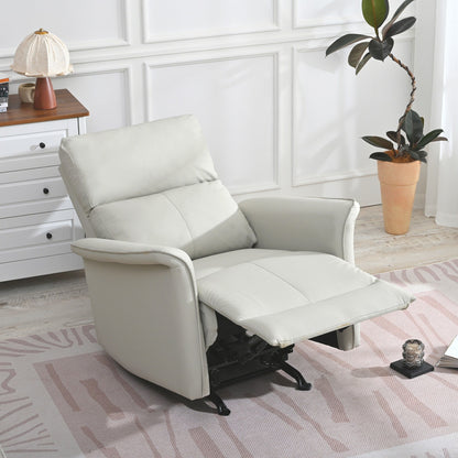 Poltrona reclinabile manuale a dondolo per adulti, poltrona reclinabile manuale a dondolo, poltrona in tessuto per bambini, poltrona reclinabile singola, braccioli larghi