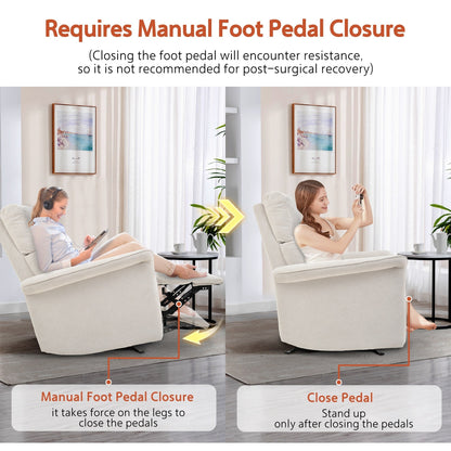 Poltrona reclinabile manuale a dondolo per adulti, poltrona reclinabile manuale a dondolo per piccoli spazi, poltrona in tessuto per la cameretta dei bambini