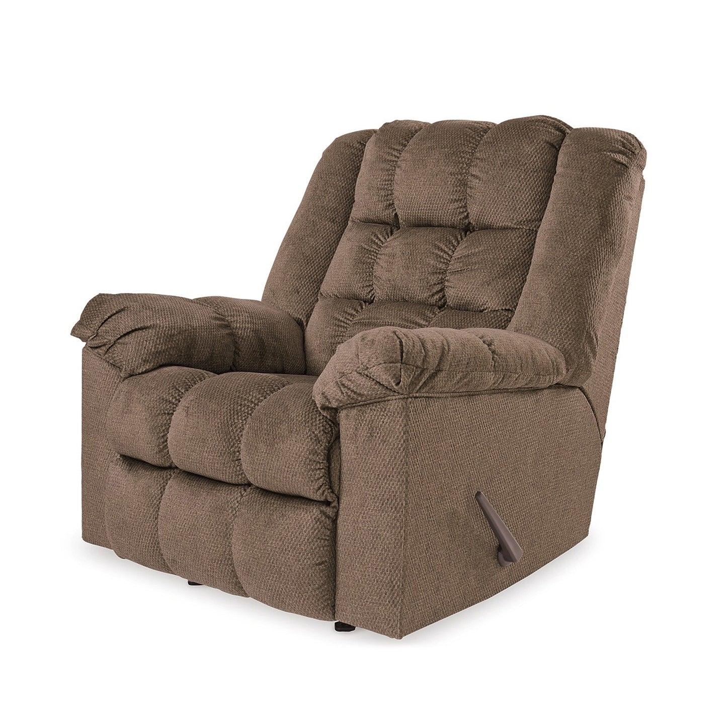 Poltrona reclinabile manuale con funzione di riscaldamento e massaggio, marrone autunno