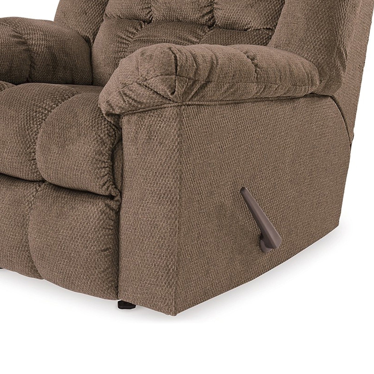 Poltrona reclinabile manuale con funzione di riscaldamento e massaggio, marrone autunno