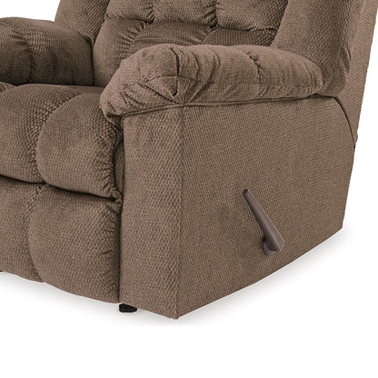 Poltrona reclinabile manuale con funzione di riscaldamento e massaggio, marrone autunno