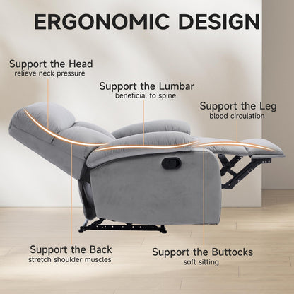 Poltrona reclinabile manuale piccola per adulti