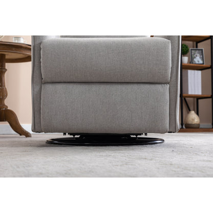 Poltrona reclinabile girevole manuale con schienale e poggiapiedi regolabili