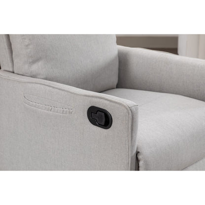 Poltrona reclinabile girevole manuale con schienale e poggiapiedi regolabili