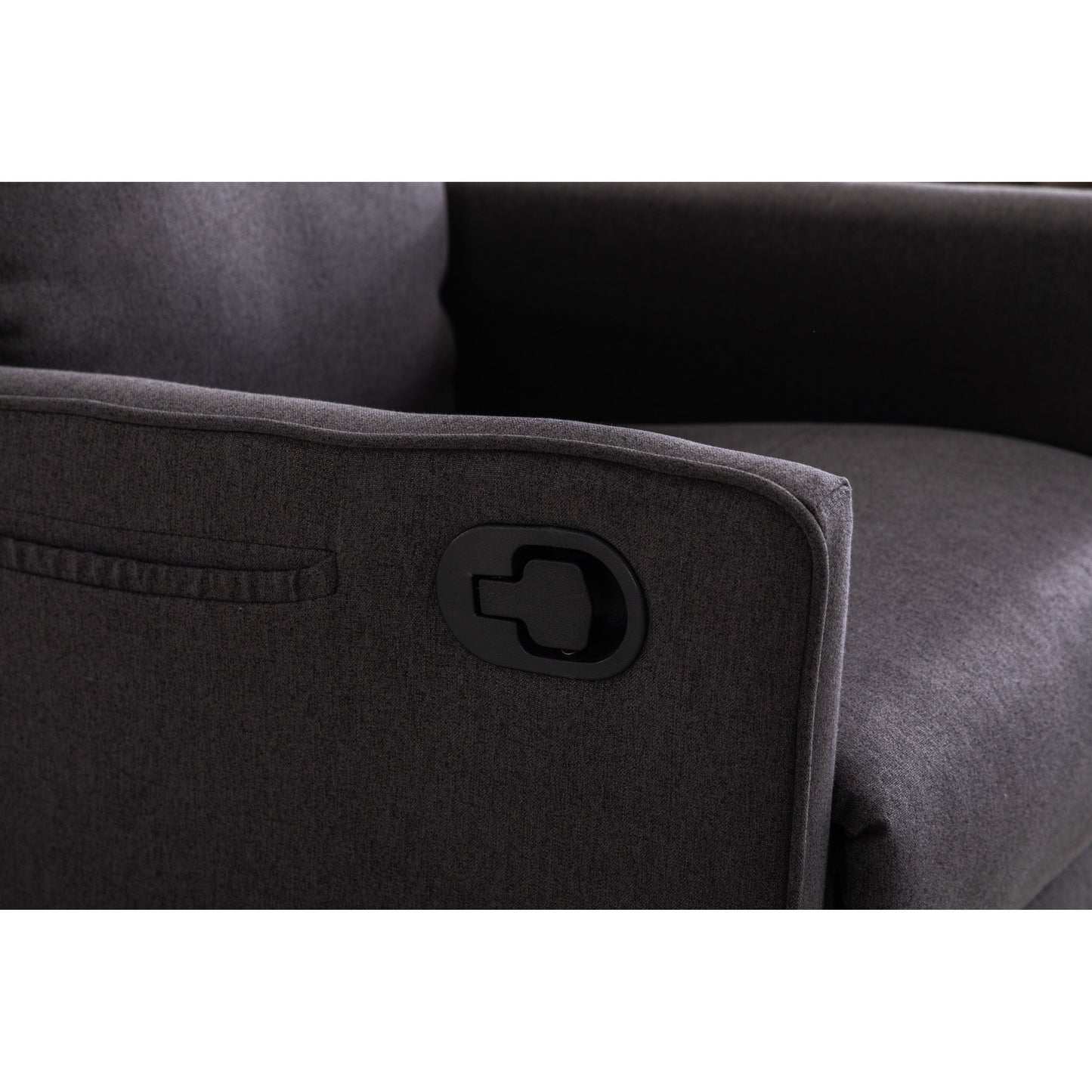 Poltrona reclinabile girevole manuale con schienale e poggiapiedi regolabili