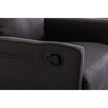 Poltrona reclinabile girevole manuale con schienale e poggiapiedi regolabili