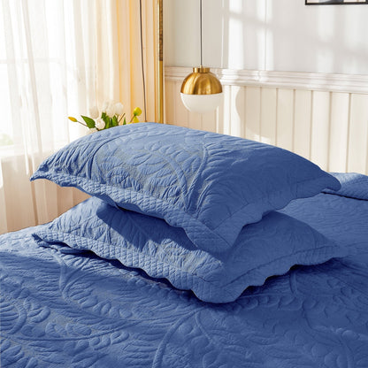 Federe trapuntate ricamate MarCielo 2 pezzi 100% cotone