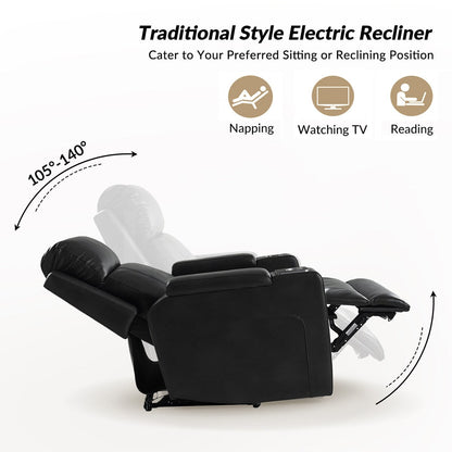 Poltrona reclinabile elettrica Marion Classic 35,5 Wide con portabicchieri di HULALA HOME