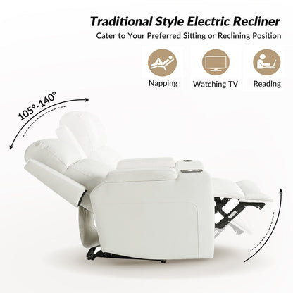 Poltrona reclinabile elettrica Marion Classic 35,5 Wide con portabicchieri di HULALA HOME