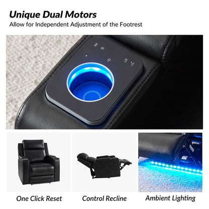 Poltrona reclinabile elettrica Marion Classic 35,5 Wide con portabicchieri di HULALA HOME