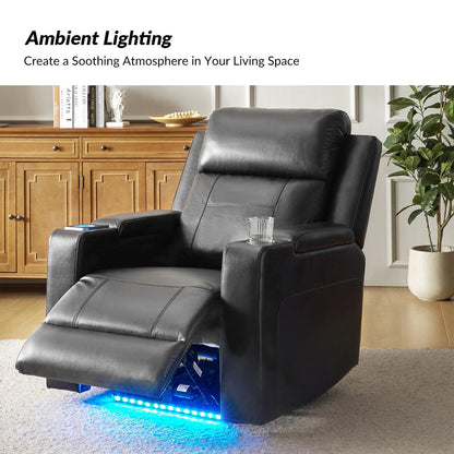 Poltrona reclinabile elettrica Marion Classic 35,5 Wide con portabicchieri di HULALA HOME