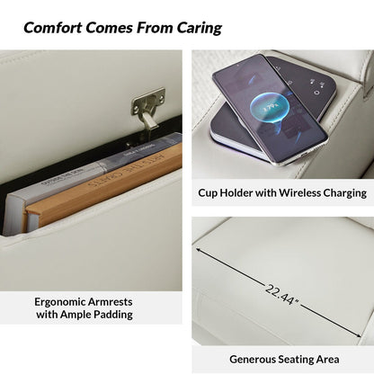 Poltrona reclinabile elettrica Marion Classic 35,5 Wide con portabicchieri di HULALA HOME