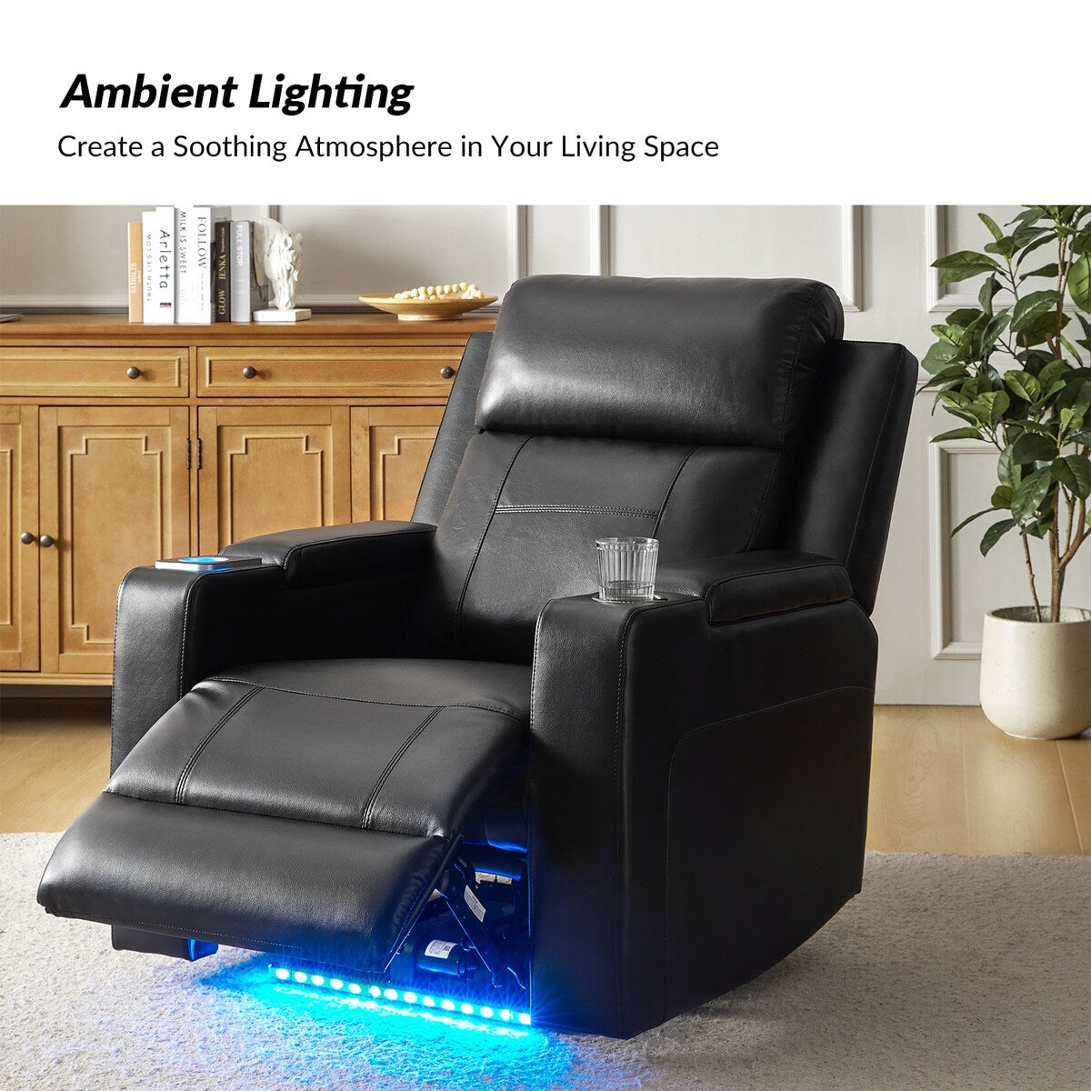 Poltrona reclinabile elettrica Marion Classic 35,5 Wide con portabicchieri di HULALA HOME