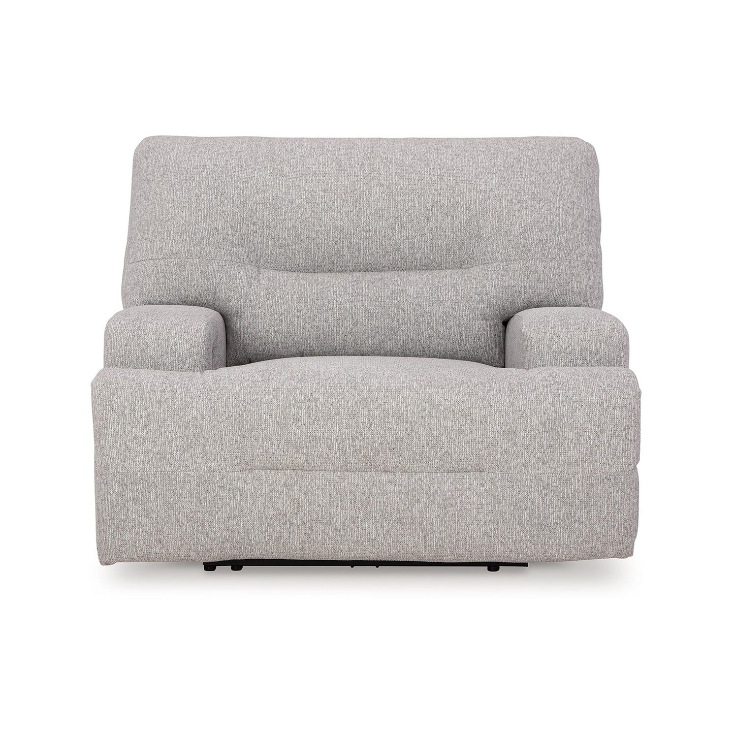 Poltrona reclinabile elettrica Marissa Wide Seat, in poliestere grigio, morbida imbottitura
