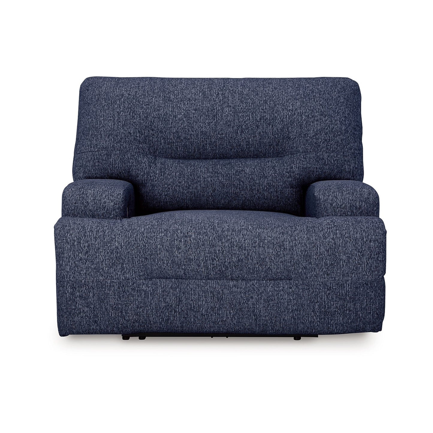 Poltrona reclinabile elettrica Marissa Wide Seat, in morbido poliestere blu navy
