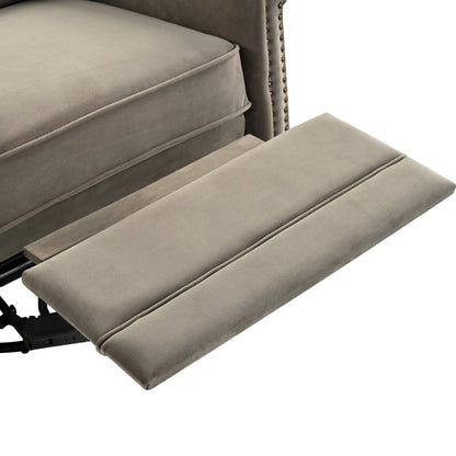 Poltrona reclinabile girevole moderna in velluto Marloo di Christopher Knight Home