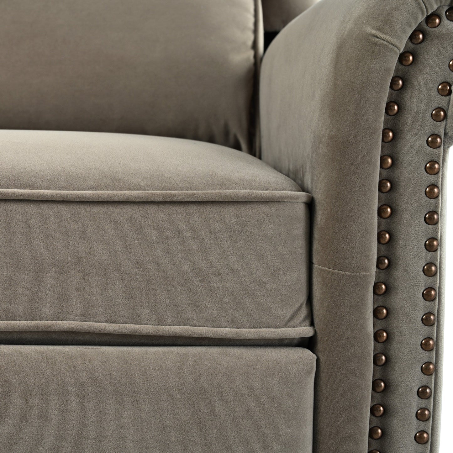 Poltrona reclinabile girevole moderna in velluto Marloo di Christopher Knight Home