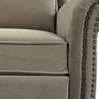 Poltrona reclinabile girevole moderna in velluto Marloo di Christopher Knight Home