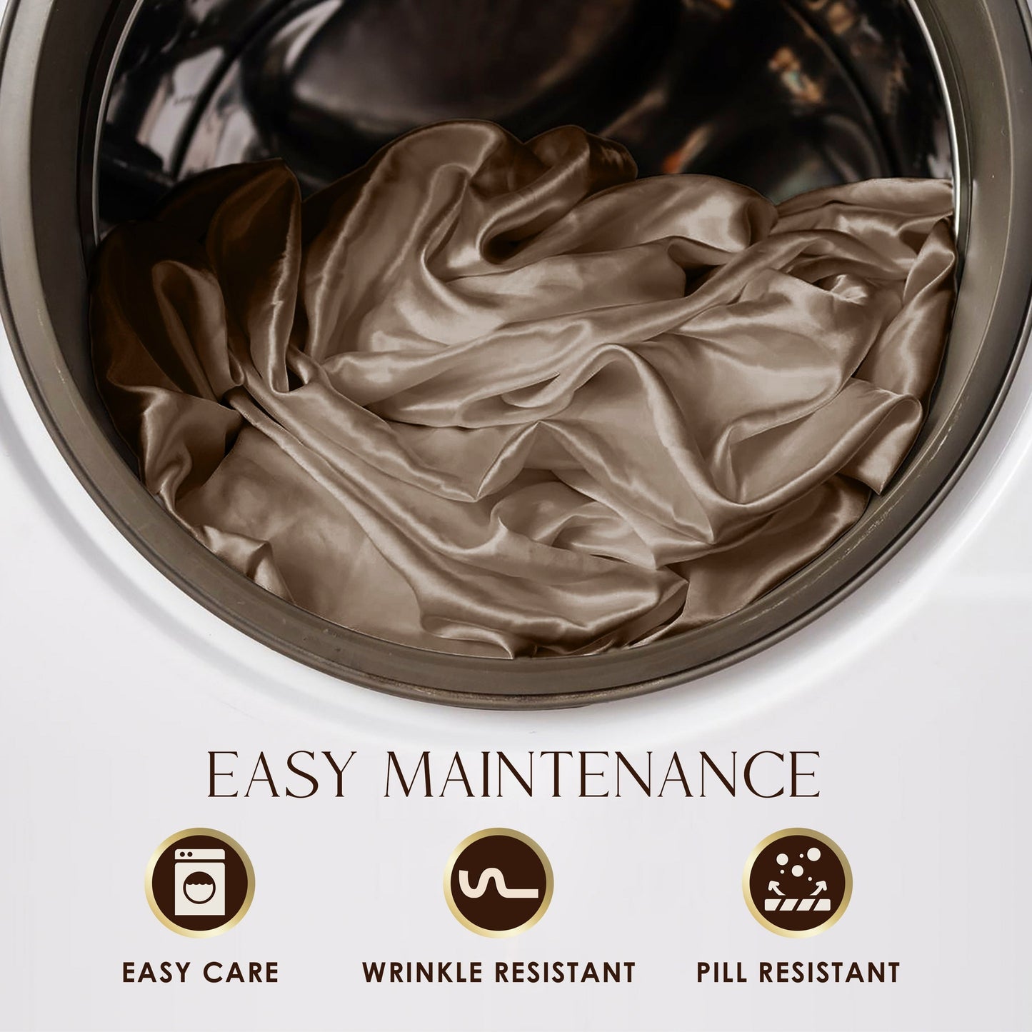 Set di lenzuola Martex Elegance Satin Silk, morbide e traspiranti, per capelli e pelle