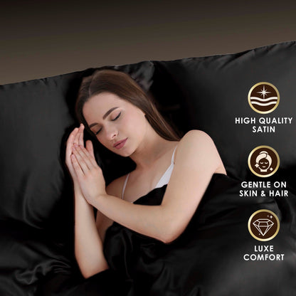 Set di lenzuola Martex Elegance Satin Silk, morbide e traspiranti, per capelli e pelle