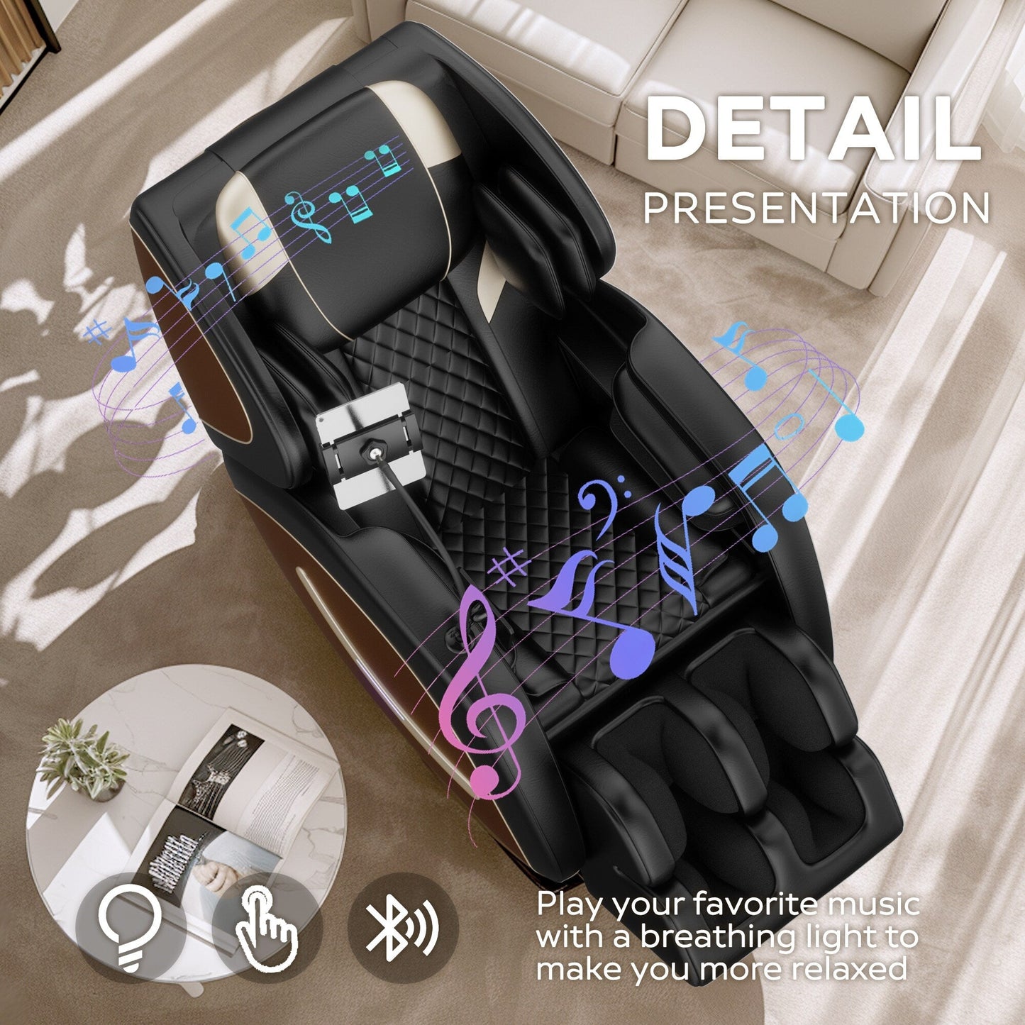 Poltrona reclinabile massaggiante con gravità zero