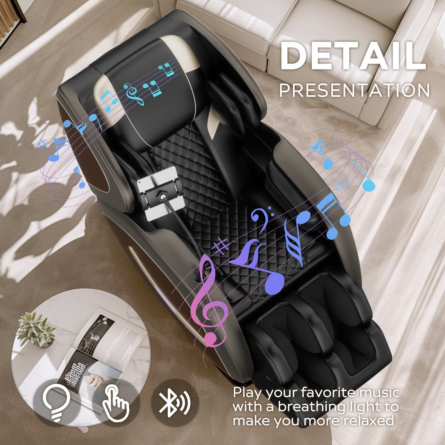 Poltrona reclinabile massaggiante con gravità zero