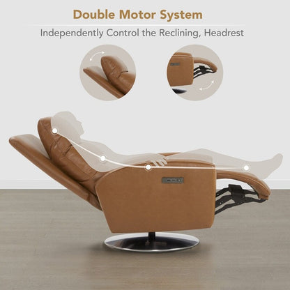 Poltrona reclinabile girevole a doppio motore Mateo