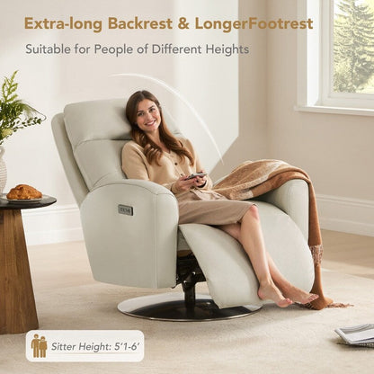 Poltrona reclinabile girevole a doppio motore Mateo