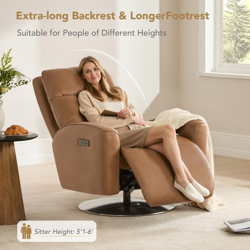 Poltrona reclinabile girevole a doppio motore Mateo