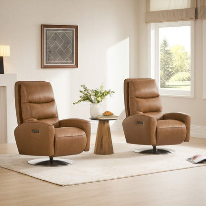 Poltrona reclinabile girevole a doppio motore Mateo