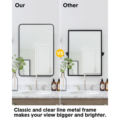 Specchio rotondo nero opaco