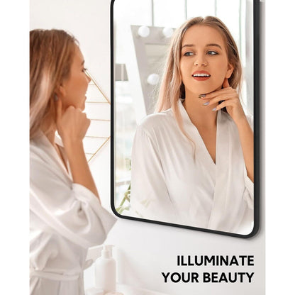 Specchio rotondo nero opaco