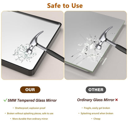 Specchio rotondo nero opaco