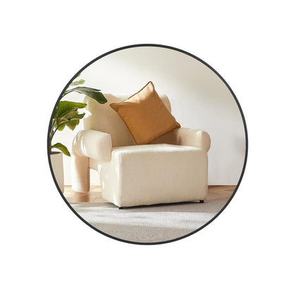 Specchio rotondo nero opaco