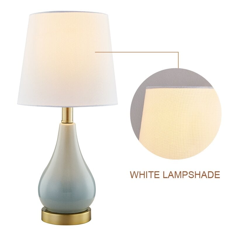 Set di lampade da tavolo da 17,5 pollici con USB (set di 2)