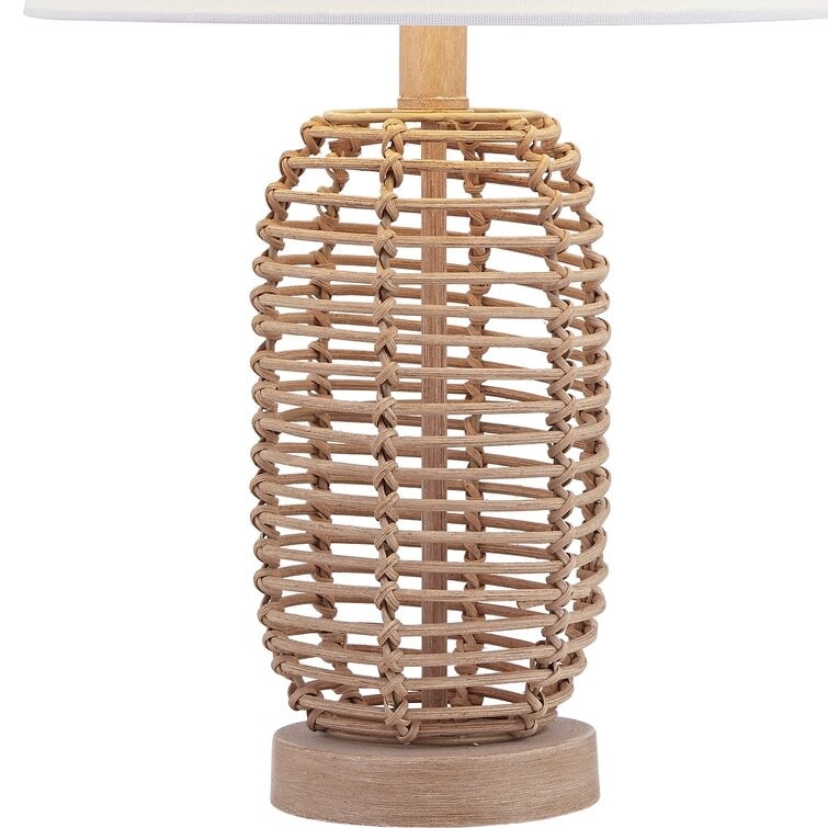 Set di 2 lampade da tavolo in rattan naturale da comodino (set di 2) - 12*12*21