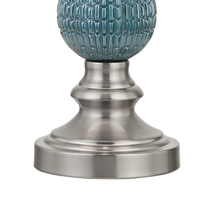 Set di 2 lampade da tavolo in vetro azzurro chiaro