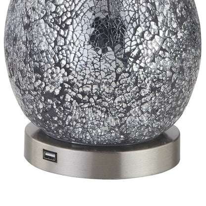 Set di lampade da tavolo in vetro 25.25 con USB (set di 2)