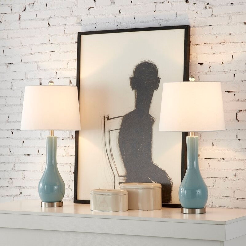 Set di lampade da tavolo in ceramica 28.5 con USB (set di 2)