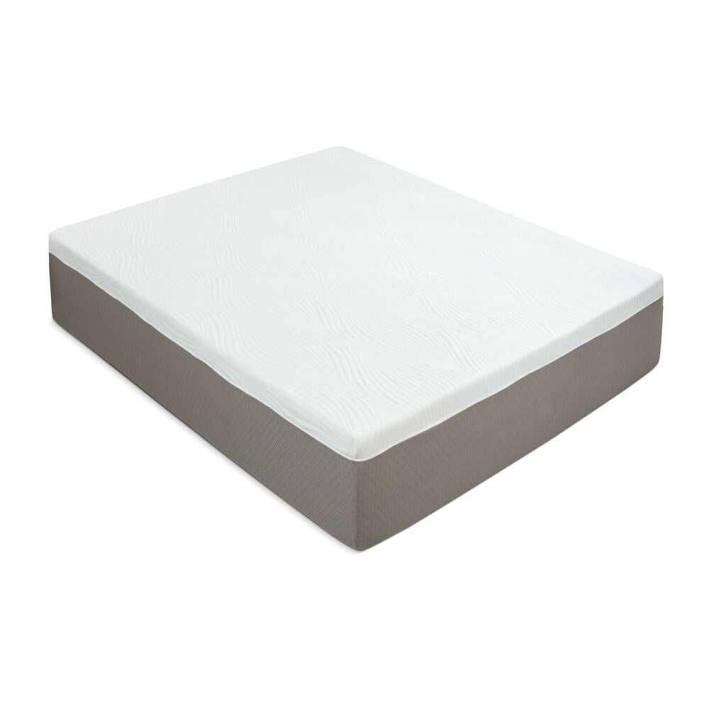 Materasso in memory foam gel ecologico Maxrest da 10 pollici per letto matrimoniale - Bianco sporco