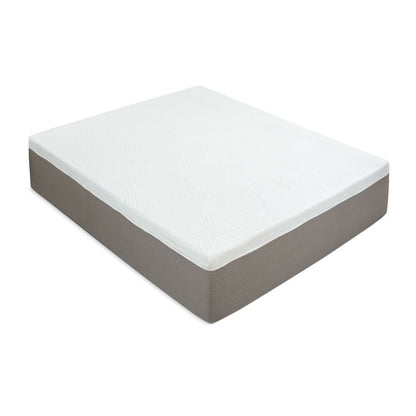 Materasso in memory foam gel ecologico Maxrest da 10 pollici per letto matrimoniale - Bianco sporco